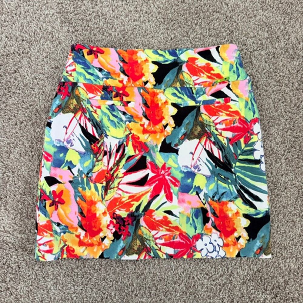Swing Control Skort Golf Women 8 Tropical Floral Colorful Tummy Control Athletic - Picture 2 of 10